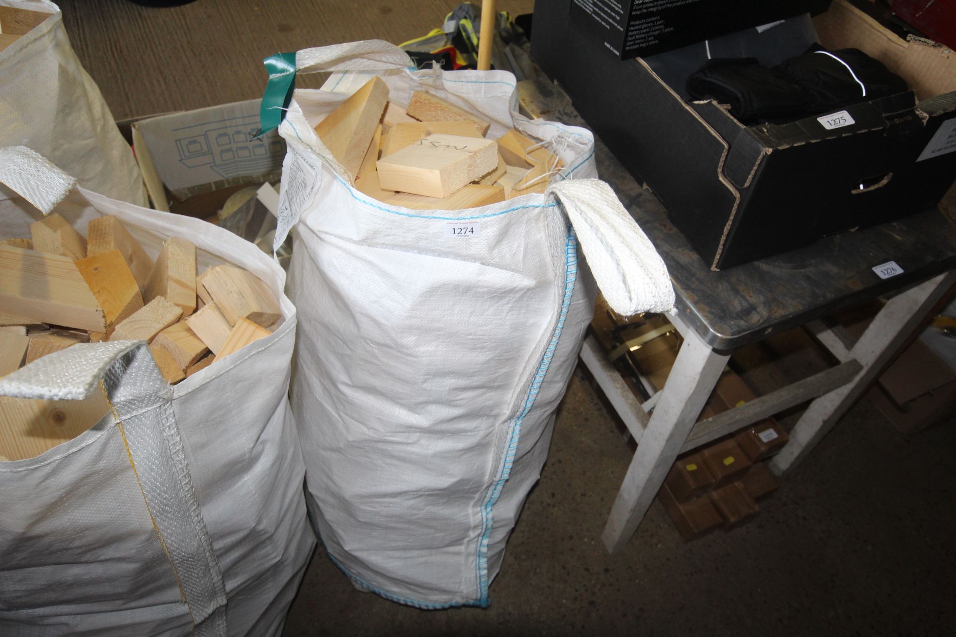 A bag of off-cut firewood