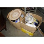 Two boxes of various sundry china etc