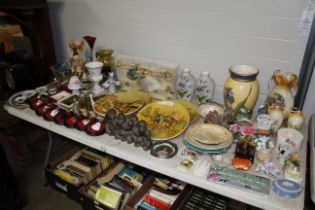 A large collection of various decorative china to