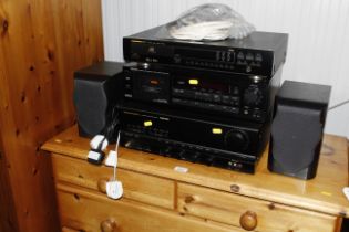 A Marantz compact disc player, a Marantz surround