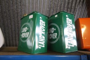 Two Land Rover style petrol can tins (211)