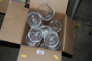 A box of wine glasses