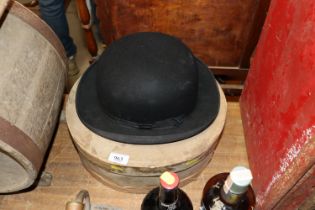A Dunn & Co Ltd bowler hat and box