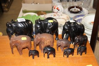 A quantity of ebony and other elephants
