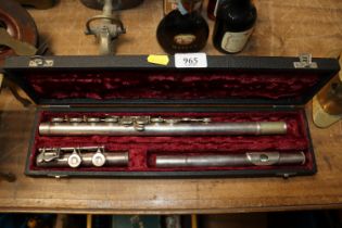 A French in casted flute engraved London Stirling