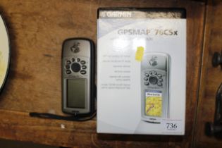 A Garmin GPS map