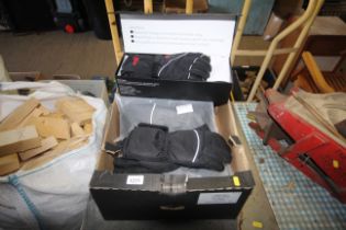 A box of Savior heated winter gloves and a quantit