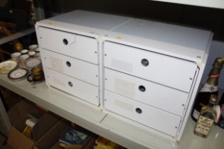 A six drawer chest and contents of knitting and se