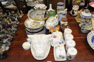 A quantity of various china to include a cheese di