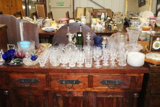 A large quantity of various table glassware to inc