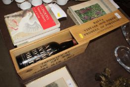 A bottle of Dalva 1970 vintage port in wooden box