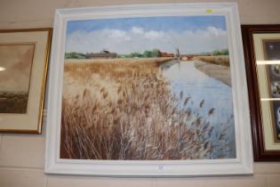 Ken Curtis, acrylic study "Snape Maltings"