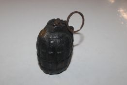A WWI Mills 5 mark 1 hand grenade (deactivated)