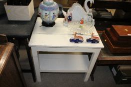 A white painted occasional table