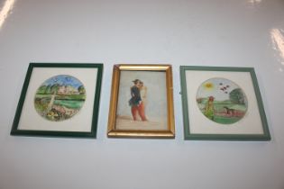 R. W. Maple, two watercolour studies of figures wa