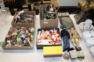 Two Action Man dolls and accessories; a small quan