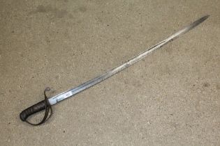 An 1822 pattern Light Cavalry Troopers sword (no s