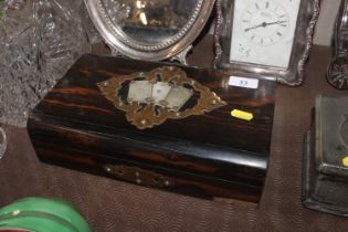 A Victorian Coromandel brass and mother of pearl i