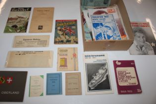 A box of assorted ephemera