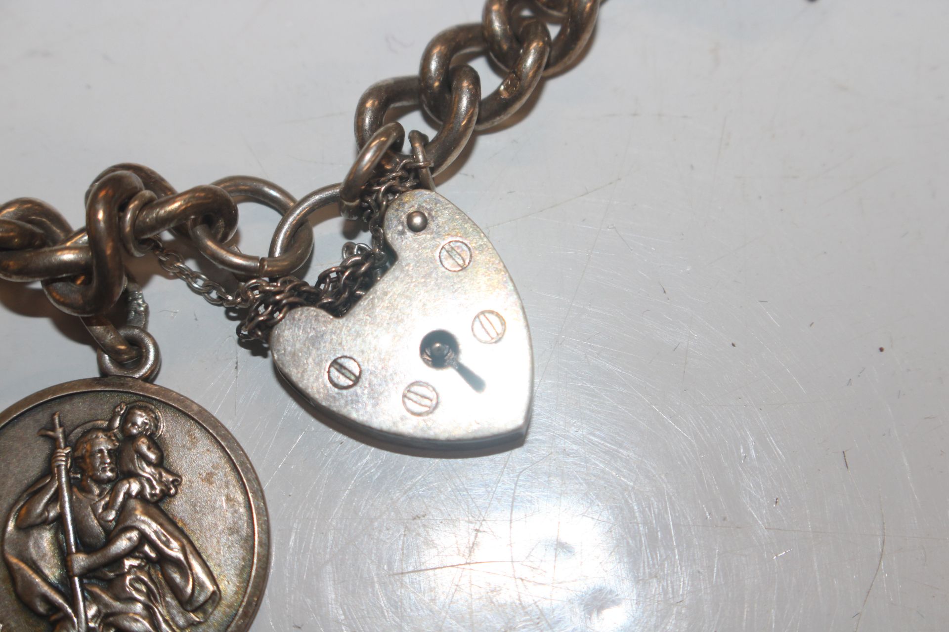 A silver charm bracelet; another charm bracelet an - Image 11 of 20