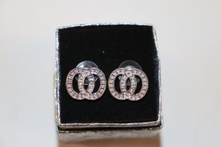 A pair of boxed Gucci style ear-rings