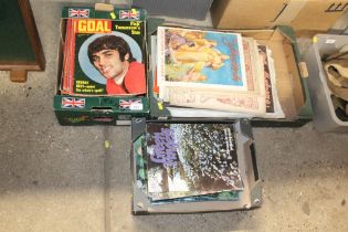 A box of vintage Goal magazine, Greenfingers magaz