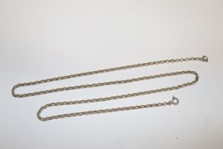 A vintage 22' sterling silver belcher link chain