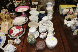 A quantity of various china to include jelly mould