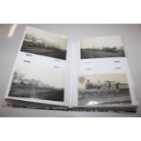 A photo album and contents of approx. 200 railway