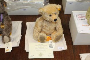 A Steiff Teddy Bear with Steiff cloth bag