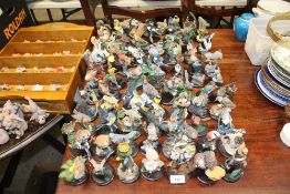 A large quantity of "The Country Bird Collection" bird ornaments