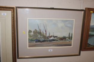 Michael Norman, framed and glazed watercolour stud