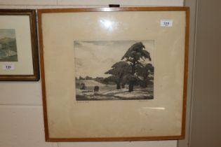 B. Blaschuk, pencil signed print of Richmond Park