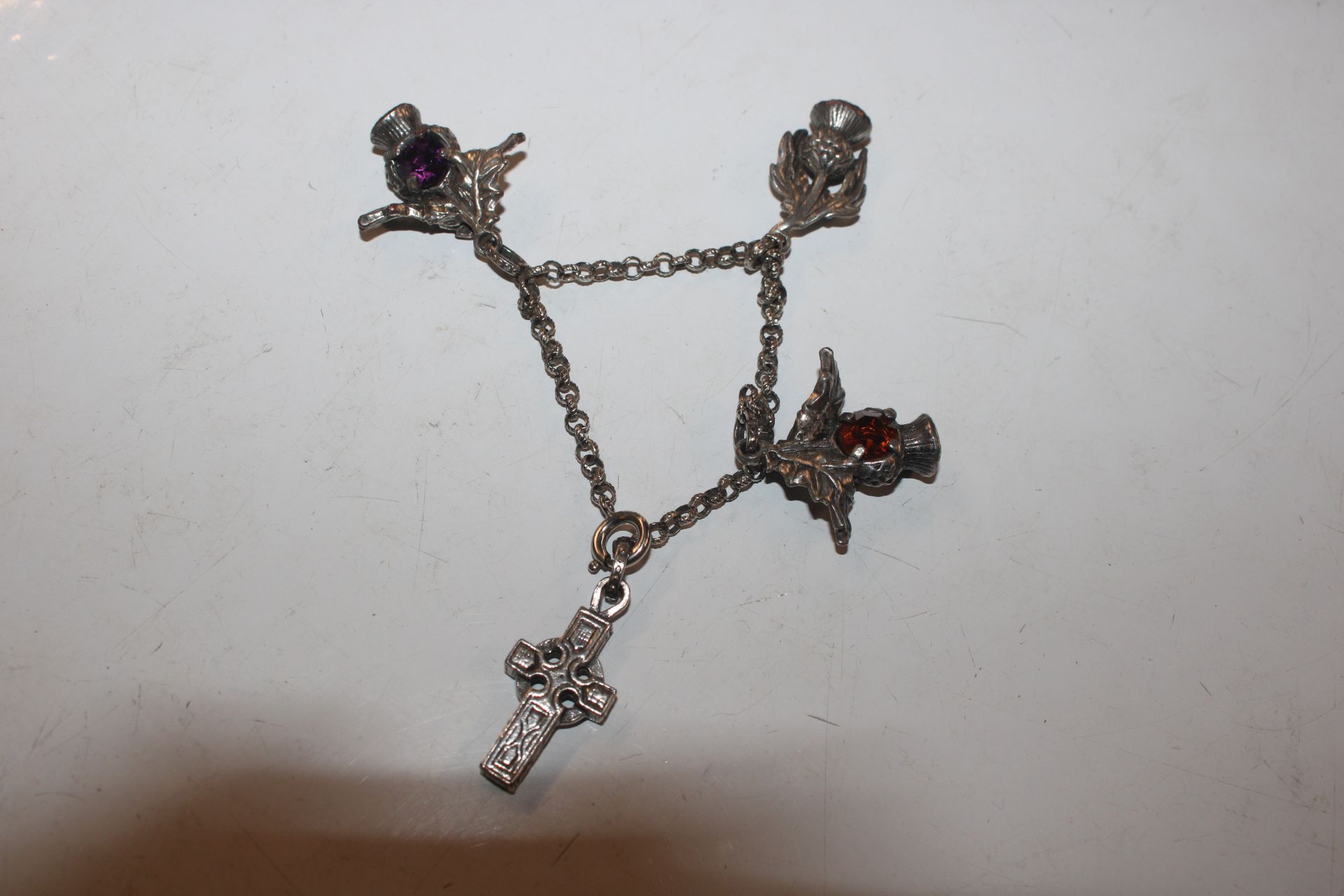 A silver charm bracelet; another charm bracelet an - Image 5 of 20