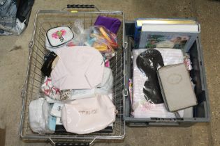 Two boxes of various phone cases, children's nail