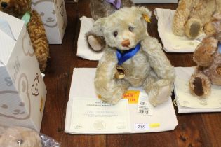 A Steiff Teddy Bear with Steiff cloth bag