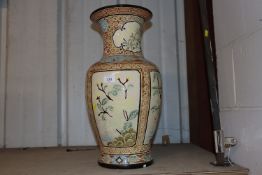 A large Oriental baluster vase