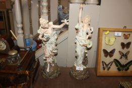 A pair of Austrian porcelain figurines