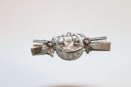 A Victorian silver sweet heart brooch