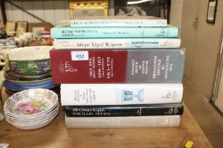 A quantity of various antique reference books