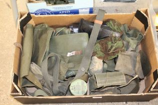 A box of various mixed militaria related items