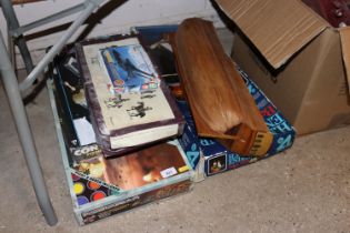 A quantity of various vintage toys and games; Brit