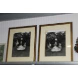 A pair of surrealist photographs indistinctly signed to mounts