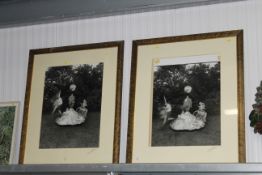 A pair of surrealist photographs indistinctly signed to mounts