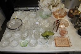 A quantity of various moulded and other glassware