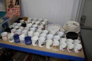 A quantity of various dinner ware, mugs etc.