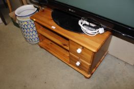 A pine television stand