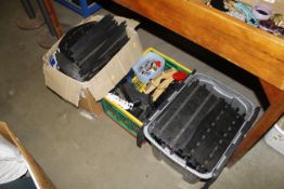 Three boxes of Scalextric items