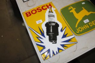 A reproduction Bosch advertising sign