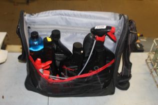 A Superguard car cleaning kit in carry bag